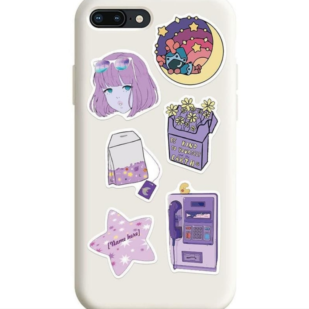 10pcs Purple Aesthetic Sticker Pack - Picture 2 of 11